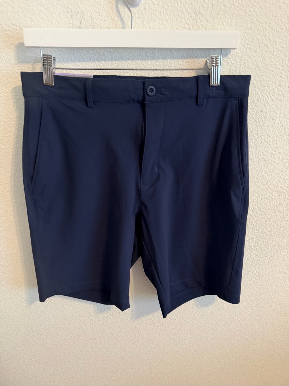 Greg Norman Collection Navy Flat-Front Performance Shorts